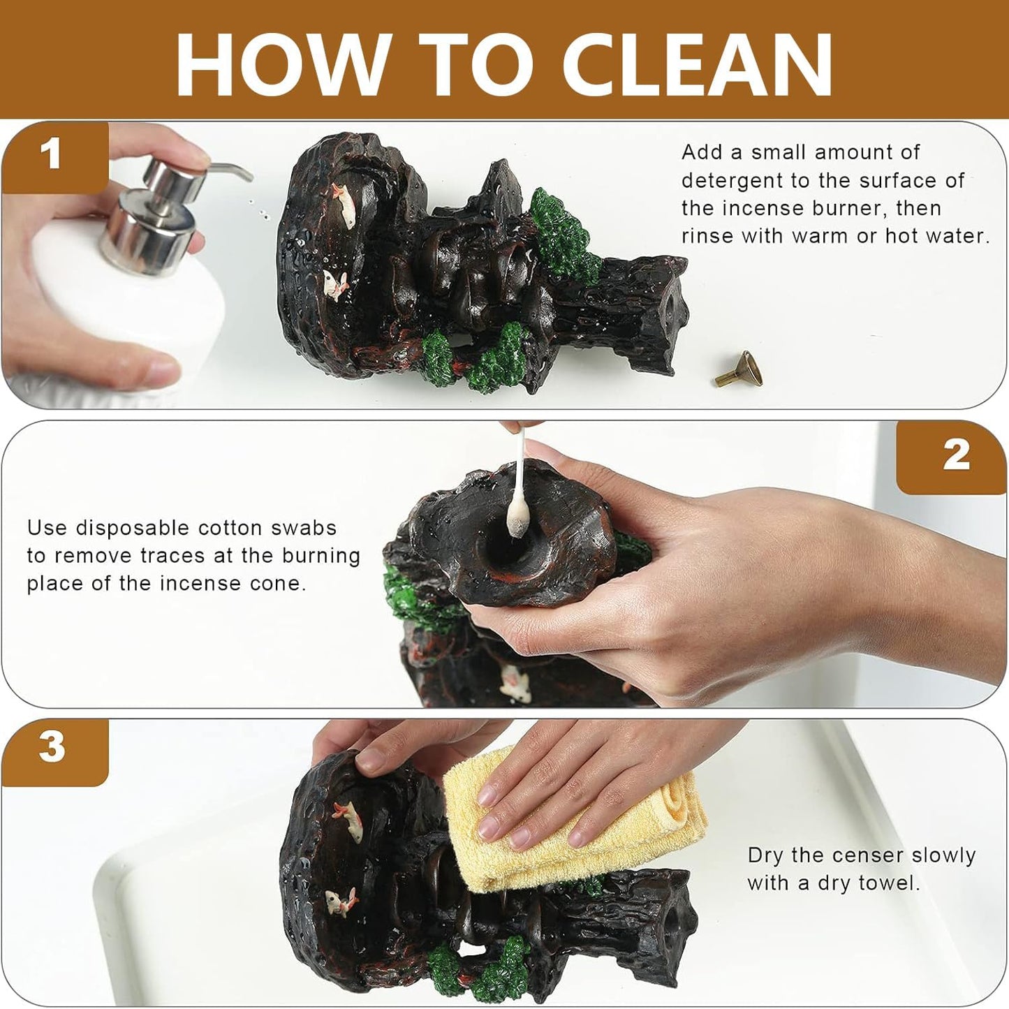 Ceramic Incense Backflow Burner